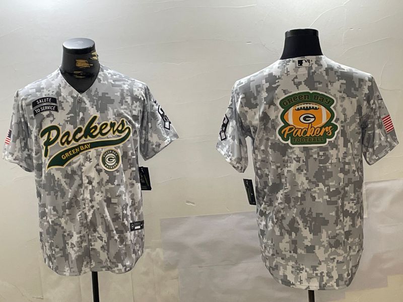 Men Green Bay Packers Blank Nike Arctic Camo 2024 Salute to Service Limited NFL Jersey style 2->baltimore ravens->NFL Jersey